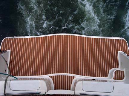 38ft Cat Boat Decking Remodel - Synthetic Teak - Stern